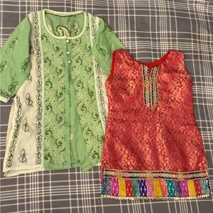 Colorful Kids Ethnic Tops Set